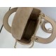 Super Clone Replica Dior Mini Lady Dior Arco bag with D.I.O.R charms and beige Top Replica Dior Mini Lady Dior Arco bag with D.I.O.R charms and beige