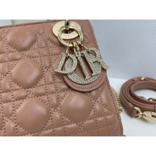 Super Clone Replica Dior Mini Lady Dior Arco bag with D.I.O.R charms and powder pink Top Replica Dior Mini Lady Dior Arco bag with D.I.O.R charms and powder pink