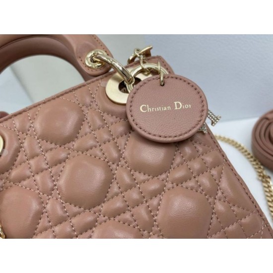 Super Clone Replica Dior Mini Lady Dior Arco bag with D.I.O.R charms and powder pink Top Replica Dior Mini Lady Dior Arco bag with D.I.O.R charms and powder pink