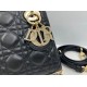 Super Clone Replica Dior Mini Lady Dior Arco bag with black D.I.O.R charms and gold hardware Top Replica Dior Mini Lady Dior Arco bag with black D.I.O.R charms and gold hardware