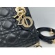 Super Clone Replica Dior Mini Lady Dior Arco bag with black D.I.O.R charms and gold hardware Top Replica Dior Mini Lady Dior Arco bag with black D.I.O.R charms and gold hardware