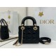 Super Clone Replica Dior Mini Lady Dior Arco bag with black D.I.O.R charms and gold hardware Top Replica Dior Mini Lady Dior Arco bag with black D.I.O.R charms and gold hardware