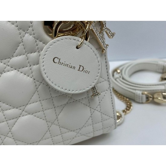 Super Clone Replica Dior Mini Lady Dior Arco bag with white D.I.O.R charms and gold hardware Top Replica Dior Mini Lady Dior Arco bag with white D.I.O.R charms and gold hardware