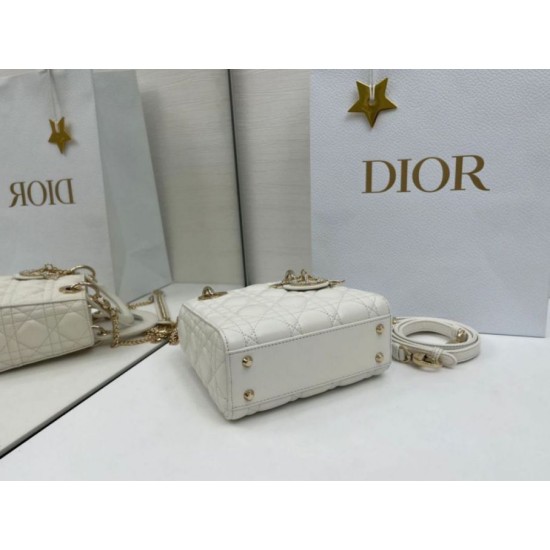 Super Clone Replica Dior Mini Lady Dior Arco bag with white D.I.O.R charms and gold hardware Top Replica Dior Mini Lady Dior Arco bag with white D.I.O.R charms and gold hardware
