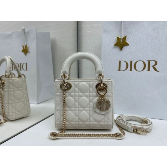 Super Clone Replica Dior Mini Lady Dior Arco bag with white D.I.O.R charms and gold hardware Top Replica Dior Mini Lady Dior Arco bag with white D.I.O.R charms and gold hardware