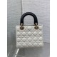 Top Replica Dior small Lady Dior My ABCDior bag in white cannage metal with D.I.O.R charm