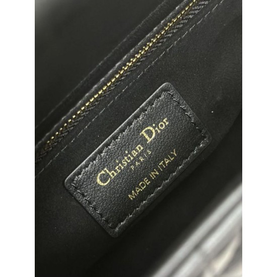 Super Clone Replica Dior small Lady Dior My ABCDior bag with D.I.O.R lambskin pendant in black cannage Top Replica Dior small Lady Dior My ABCDior bag with D.I.O.R lambskin pendant in black cannage