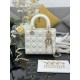 Super Clone Replica Bag Dior small Lady Dior My ABCDior with D.I.O.R lambskin pendant in white cannage Top Replica Bag Dior small Lady Dior My ABCDior with D.I.O.R lambskin pendant in white cannage