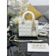 Super Clone Replica Bag Dior small Lady Dior My ABCDior with D.I.O.R lambskin pendant in white cannage Top Replica Bag Dior small Lady Dior My ABCDior with D.I.O.R lambskin pendant in white cannage