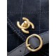 Top Replica Chanel 26c AS5886 quilted suede hobo bag in black