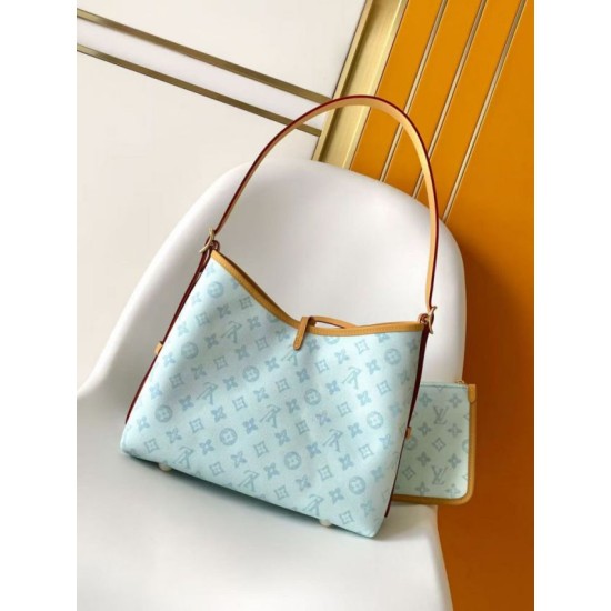 Super Clone Replica Louis Vuitton Carryall PM/MM Bag M27532 M27948 Other Blue Canvas Top Replica Louis Vuitton Carryall PM/MM Bag M27532 M27948 Other Blue Canvas