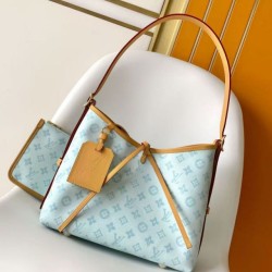 Top Replica Louis Vuitton Carryall PM/MM Bag M27532 M27948 Other Blue Canvas
