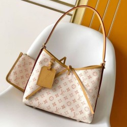Top Replica Louis Vuitton Carryall PM/MM Bag M27532 M27948 Other Light Yellow Canvas