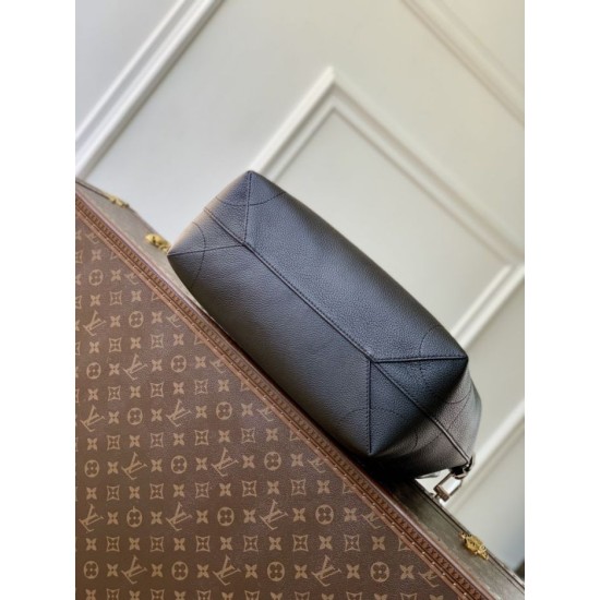 Super Clone Replica Louis Vuitton Steamer 30 Calfskin LV Touch Bag M27061 Black Top Replica Louis Vuitton Steamer 30 Calfskin LV Touch Bag M27061 Black