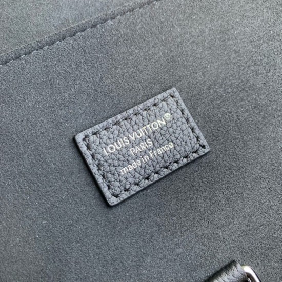 Super Clone Replica Louis Vuitton Steamer 30 Calfskin LV Touch Bag M27061 Black Top Replica Louis Vuitton Steamer 30 Calfskin LV Touch Bag M27061 Black