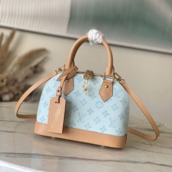 Top Replica Louis Vuitton Alma BB Bag M27526 Monogram Origine Bleu Courrier