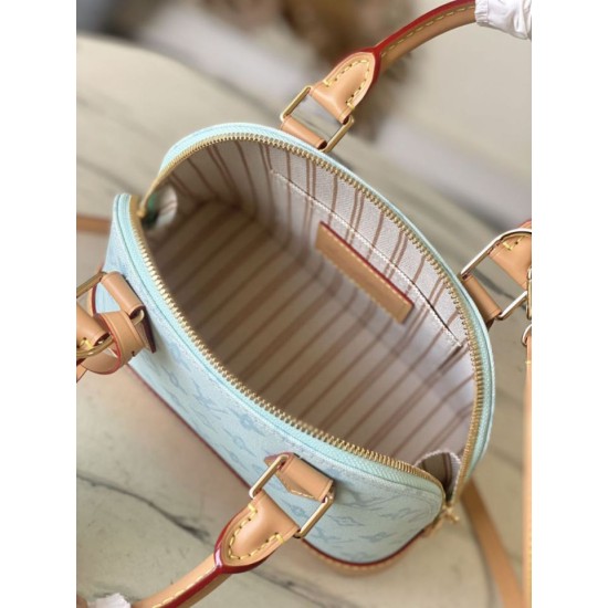 Super Clone Replica Louis Vuitton Alma BB Bag M27526 Monogram Origine Bleu Courrier Top Replica Louis Vuitton Alma BB Bag M27526 Monogram Origine Bleu Courrier