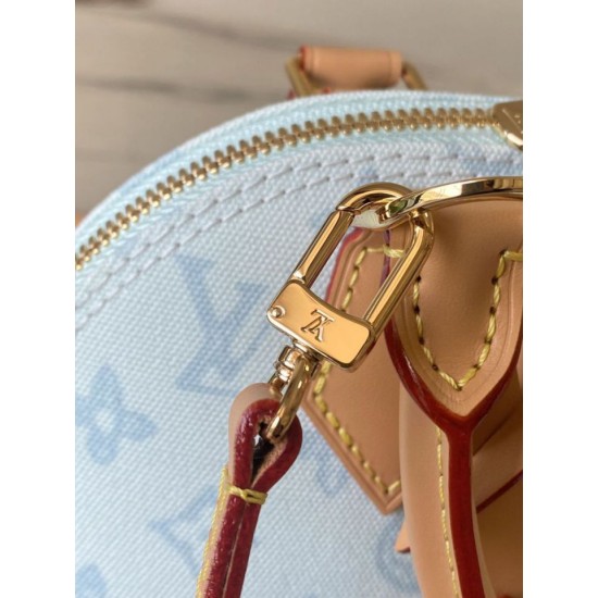 Super Clone Replica Louis Vuitton Alma BB Bag M27526 Monogram Origine Bleu Courrier Top Replica Louis Vuitton Alma BB Bag M27526 Monogram Origine Bleu Courrier