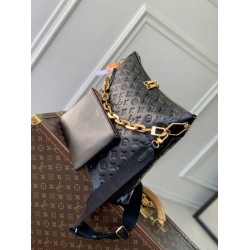 Super Clone Replica Louis Vuitton Coussin Hobo MM Bag Black Top Replica Louis Vuitton Coussin Hobo MM Bag Black