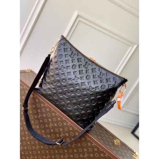 Top Replica Louis Vuitton Coussin Hobo MM Bag Black