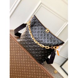 Top Replica Louis Vuitton Coussin Hobo MM Bag Black