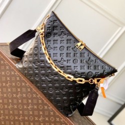 Top Replica Louis Vuitton Coussin Hobo MM Bag Black