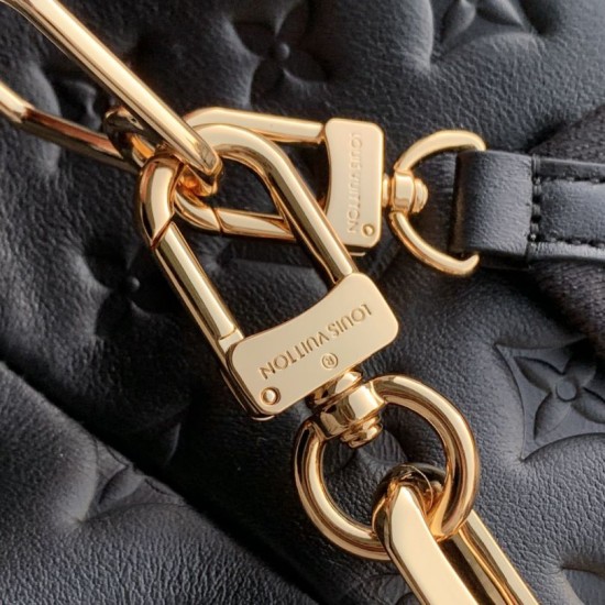 Top Replica Louis Vuitton Coussin Hobo MM Bag Black