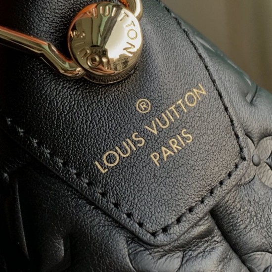 Top Replica Louis Vuitton Coussin Hobo MM Bag Black