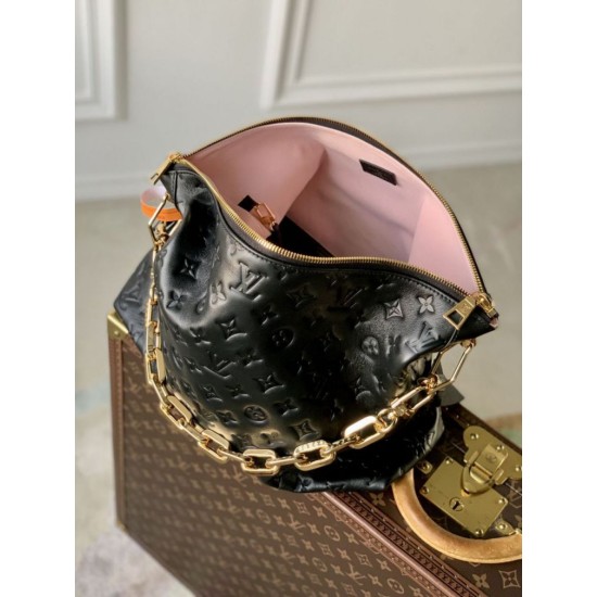 Top Replica Louis Vuitton Coussin Hobo MM Bag Black