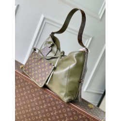 Super Clone Replica Louis Vuitton CarryAll Vibe MM Handbag M14268 Green Top Replica Louis Vuitton CarryAll Vibe MM Handbag M14268 Green
