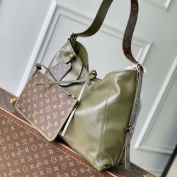 Super Clone Replica Louis Vuitton CarryAll Vibe MM Handbag M14268 Green Top Replica Louis Vuitton CarryAll Vibe MM Handbag M14268 Green