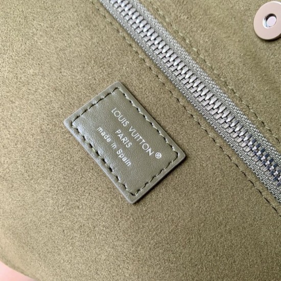 Super Clone Replica Louis Vuitton CarryAll Vibe MM Handbag M14268 Green Top Replica Louis Vuitton CarryAll Vibe MM Handbag M14268 Green