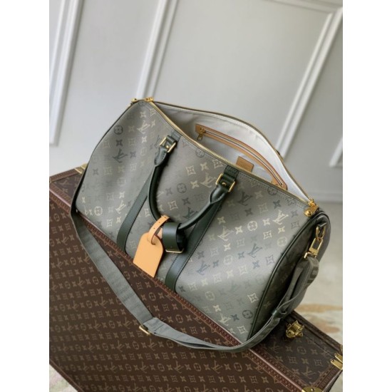 Super Clone Replica Louis Vuitton Keepall Bandoulière 50 Travel Bag M26959 Green Top Replica Louis Vuitton Keepall Bandoulière 50 Travel Bag M26959 Green