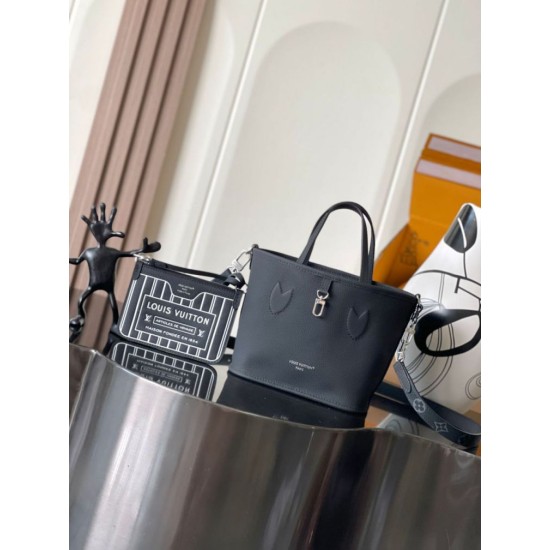 Super Clone Replica Louis Vuitton Neverfull Bandoulière Inside Out BB M15210 Black Top Replica Louis Vuitton Neverfull Bandoulière Inside Out BB M15210 Black