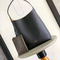 Top Replica Louis Vuitton Low Key Hobo MM Handbag M24856 M24974 Black
