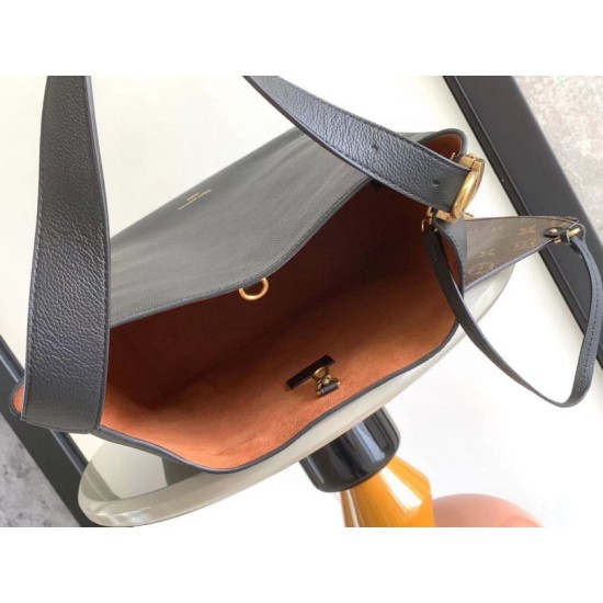 Top Replica Louis Vuitton Low Key Hobo MM Handbag M24856 M24974 Black