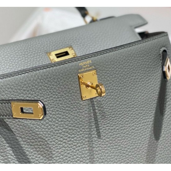 Super Clone Replica Hermes Sellier Kelly Bag 25cm Epsom Light Gray Top Replica Hermes Sellier Kelly Bag 25cm Epsom Light Gray