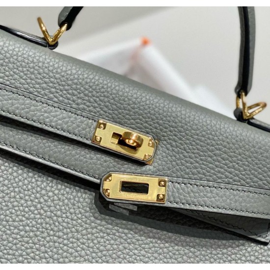 Super Clone Replica Hermes Sellier Kelly Bag 25cm Epsom Light Gray Top Replica Hermes Sellier Kelly Bag 25cm Epsom Light Gray