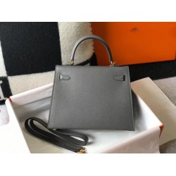 Super Clone Replica Hermes Sellier Kelly Bag 25cm Epsom Dark Gray Top Replica Hermes Sellier Kelly Bag 25cm Epsom Dark Gray