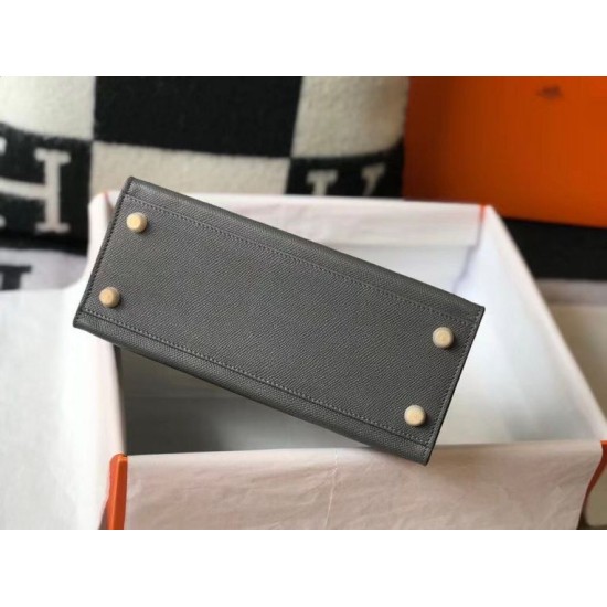 Super Clone Replica Hermes Sellier Kelly Bag 25cm Epsom Dark Gray Top Replica Hermes Sellier Kelly Bag 25cm Epsom Dark Gray