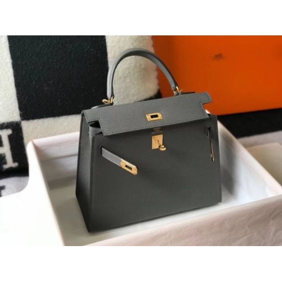 Super Clone Replica Hermes Sellier Kelly Bag 25cm Epsom Dark Gray Top Replica Hermes Sellier Kelly Bag 25cm Epsom Dark Gray