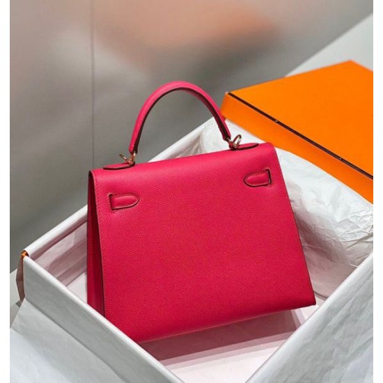Super Clone Replica Hermes Sellier Kelly Bag 25cm Epsom Rose Red Top Replica Hermes Sellier Kelly Bag 25cm Epsom Rose Red