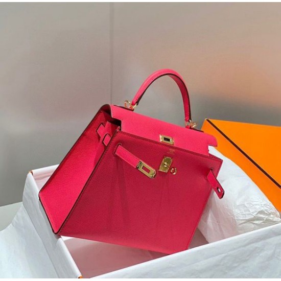 Super Clone Replica Hermes Sellier Kelly Bag 25cm Epsom Rose Red Top Replica Hermes Sellier Kelly Bag 25cm Epsom Rose Red