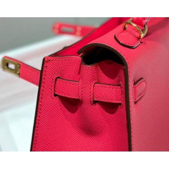 Super Clone Replica Hermes Sellier Kelly Bag 25cm Epsom Rose Red Top Replica Hermes Sellier Kelly Bag 25cm Epsom Rose Red