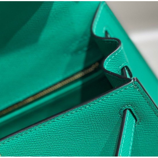 Super Clone Replica Hermes Sellier Kelly Bag 25/28cm Epsom Jade Green Top Replica Hermes Sellier Kelly Bag 25/28cm Epsom Jade Green