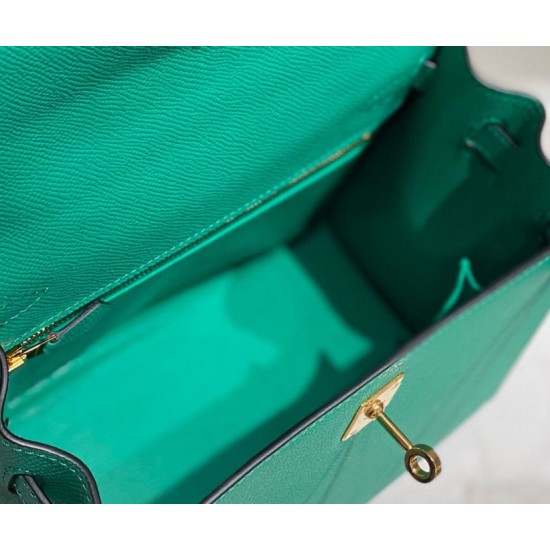 Super Clone Replica Hermes Sellier Kelly Bag 25/28cm Epsom Jade Green Top Replica Hermes Sellier Kelly Bag 25/28cm Epsom Jade Green