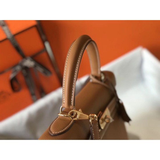 Super Clone Replica Hermes Kelly Bag 28cm Epsom Brown GHW Top Replica Hermes Kelly Bag 28cm Epsom Brown GHW