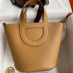 Top Replica Hermes In The Loop 18 tote bag in brown Clemence