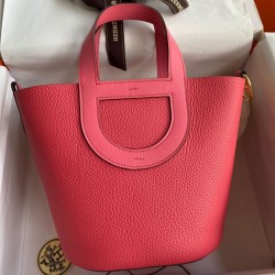Top Replica Hermes In The Loop 18 tote bag in pink Clemence