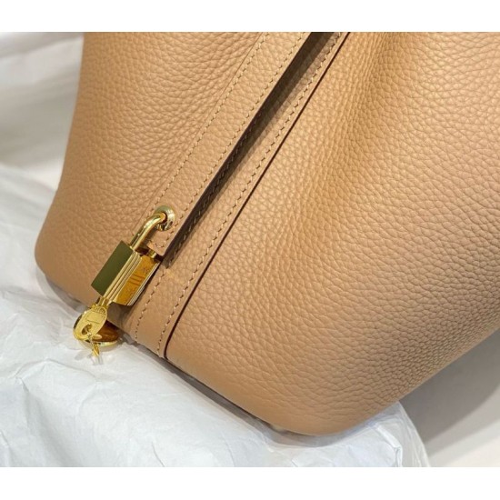 Super Clone Replica Hermes Picotin Lock 18/22 Tote Bag in Brown Clemence Top Replica Hermes Picotin Lock 18/22 Tote Bag in Brown Clemence